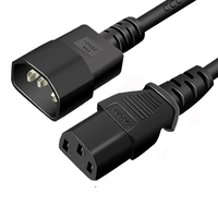 Câble d'extension IEC 125V 250V C14 mâle à C15 câble d'alimentation femelle IEC-60320 C15 à C14 rallonge d'alimentation pour PDU UPS