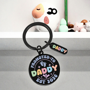Nuovi Portachiavi in Lega per Rivelazione del Sesso del Bambino 2026 - Regalo per il Futuro Papà - Product Image 3
