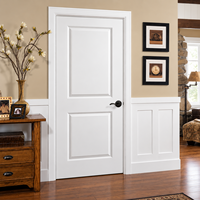 Porte intérieure moulurée de luxe insonorisée à 2 panneaux, 30x80 po, en bois à âme creuse, apprêtée blanche, sur mesure, pour salle à manger, entrepôt US