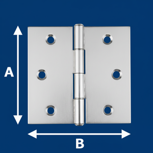 AL121IN50 Aldeghi Diseño industrial Bisagra cuadrada de resorte de acero inoxidable y plástico 50mm Acabado satinado para puerta de madera - Product Image 1