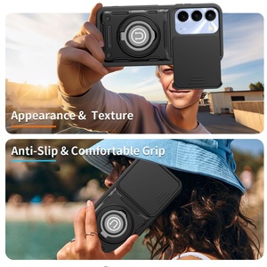 Funda Magnética Antigolpes para Teléfono con Anillo y Ventana Deslizante de TPU y PC de Diseño Empresarial de Alta Calidad para OPPO REALME15X/REALMEC85 - Product Image 6