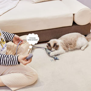 بيع بالجملة وسادة هوائية فخمة مبتكرة مضحكة سمكة قطة عصا دعابة للحيوانات الأليفة ألعاب جرو تفاعلية وألعاب حركة للقطط - Product Image 5