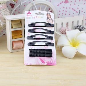 Black Hair Clips <b>Set</b> 6.5cm Metal Side Clips For Daily Use - Product Image 2