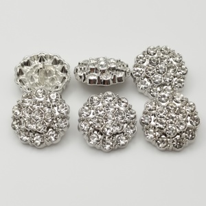 Bán Buôn Trong Kho Chất Lượng Cao 20Mm Thời Trang Trang Trí Jewel Shiny May Rõ Ràng Pha Lê Rhinestone Nút - Product Image 5