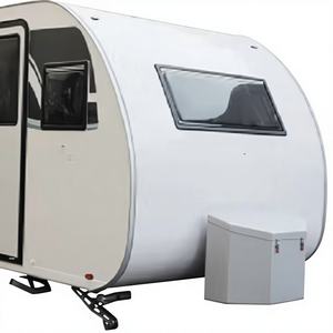 Caravane de voyage de haute qualité, grande capacité, en fibre de verre, portable, avec salle de bain et toilettes, blanche, capacité 2000 kg, 4-6 personnes - Product Image 1