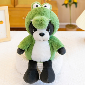 35cm Super Kawaii bouledogue français jouets en peluche canard singe lapin vache Crocodile Costumes cadeaux créatifs pour les enfants - Product Image 2