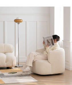 Fauteuil de salon en tissu doux et durable à prix de gros, style nordique minimaliste moderne pour la maison, idéal pour le salon ou la chambre à coucher - Product Image 6