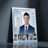 Machine de contrôle d'accès biométrique de bureau en métal de 8 pouces avec reconnaissance faciale et des veines de la paume pour la gestion des présences