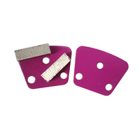 Outils de meulage diamantés pour sols en béton, segments trapézoïdaux à double barre, blocs de meulage à liaison métallique durables, ailes de haute dureté, OEM
