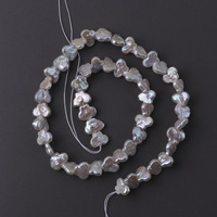 Perles de culture naturelles d'eau douce blanches de qualité AAA, forme baroque papillon, certifiées par un tiers, 11-12 mm x 8-9 mm pour la joaillerie