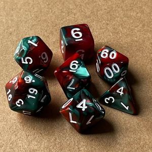 Jeu de dés Shut the Box, plateau hexagonal, dés en os de corne, dés polyédriques, jeu de dés en pierres précieuses, <span class=keywords><strong>RPG</strong></span> - Product Image 6