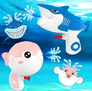 2023 חמוד בעלי החיים כריש Pufferfish מים תרסיס אקדח אמבט חיצוני חוף מסיבת מיני מים אקדח צעצוע יורה