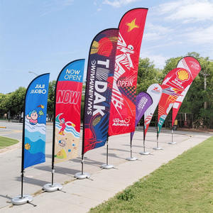 Флаг-пена с логотипом компании, водонепроницаемый, прочный, ветроустойчивый, с P-образным лезвием, из стекловолокна - Product Image 2