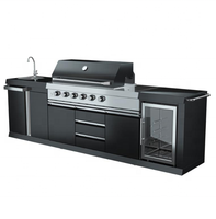 Barbecue portable, appareil de cuisine extérieur en acier inoxydable, grill, cuisine extérieure, île