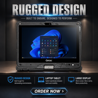 Laptop Tangguh Getac V110 Prosesor Intel Baru Sistem Operasi Win10 Hard Drive 1TB Deteksi Track Berputar Bahasa Inggris