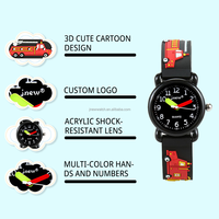 Montre de sport étanche en acier inoxydable à quartz numérique 3D avec dessin animé pour enfants, cadeau d'anniversaire pour garçons et filles