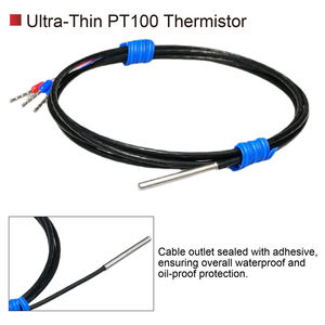 مجس <span class=keywords><strong>PT100</strong></span> مدمج مقاوم للماء ثلاثي الأسلاك فائق النحافة من الفولاذ المقاوم للصدأ حساس درجة الحرارة - Product Image 4