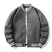 Blouson de baseball simple à ressort en nylon pour hommes personnalisé OEM
