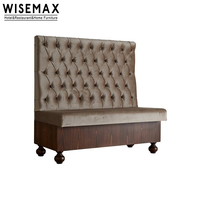 Cabine en L au design nordique moderne, avec rembourrage en tissu velours, mobilier de restaurant, moderne