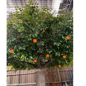 Décoration <span class=keywords><strong>de</strong></span> jardin d'intérieur à la maison Plante artificielle Arbres verts <span class=keywords><strong>en</strong></span> <span class=keywords><strong>pot</strong></span> Arbres fruitiers oranges artificiels - Product Image 5