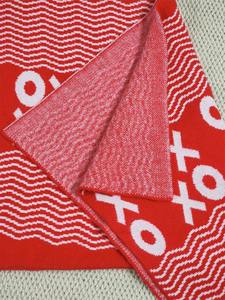 Poncho Écharpe Jacquard Rouge Crème Tendance pour Mariage d'Automne, Quotidien, Voyage – Élégant, Doux, Écologique, Motif <span class=keywords><strong>Lettres</strong></span> – Vente Flash - Product Image 5