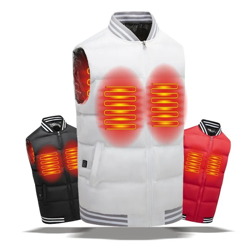 Gilet chauffant personnalisé, 5 Zones chauffantes, chaud Calor caleco, Veste chauffante, vestes thermiques, gilet chauffant USB