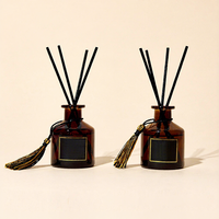 Diffuseur à roseaux en verre, flacon d'arôme vide, pot de parfum 50ml 100ml 150ml, logo personnalisé, transparent, luxe, décoration maison, bureau, hôtel, cadeau