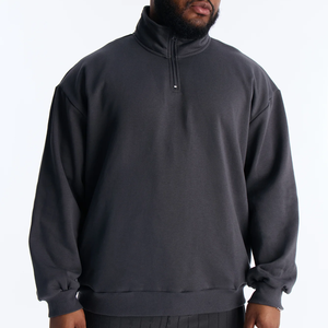 <span class=keywords><strong>Felpa</strong></span> con Zip Personalizzata 100% Cotone Vestibilità Regolare Casual Vintage <span class=keywords><strong>Sportiva</strong></span> Invernale con Stampa Digitale a Lettere Mezza Zip per <span class=keywords><strong>Uomo</strong></span> - Product Image 1