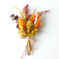 Mini bouquet frais de fleurs séchées naturelles d'herbe de la pampa pour décorations et souvenirs de rentrée scolaire DIY