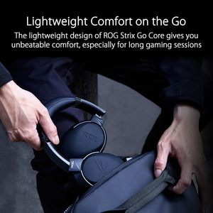 Casque de jeu filaire 100 % original en gros pour ROG Strix Go Core, prise jack 3,5 mm, noir, avec transducteur dynamique en plastique pour PC, Mac, Nintendo - Product Image 6