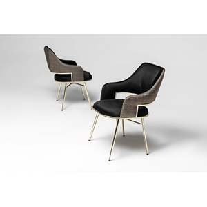 Ensemble de table à manger moderne en métal 6 places avec plateau en bois pour maison, appartement, hôtel, salle à manger - Product Image 5