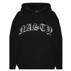 Sudadera con Capucha Personalizada con Pedrería para Hombre, 100% Algodón, con Letras de Pedrería, Negra, Gruesa, Unisex - Product Image 1