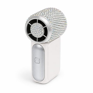Mini ventilateur portable de luxe avec strass, 100 vitesses, rechargeable par USB, écran LED, batterie 2000 mAh, pour usage domestique et extérieur - Product Image 1