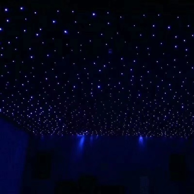 RGBW LED Star Ceiling Panel with Twinkle Effect Fiber Optic Lights for Indoor Restaurant Decoration Plastic Lamp Body