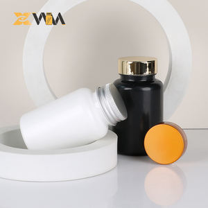 医薬品グレードHDPEプラスチックボトル120ml（ビタミンサプリメント、カプセル、魚油錠用）カスタムキャップ付き - Product Image 1