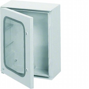 Armadio a parete Hager 650x400x200mm con porta trasparente per elettronica - Product Image 1
