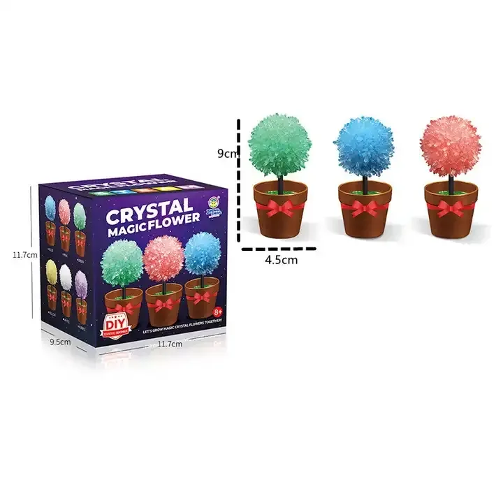 Crystal Flower educational toys Children's Science Experiment Handmade DIY Self planted Crystal Growth Planting kit for kids