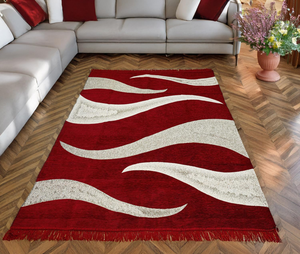 Alfombra de chenilla de lujo, alfombra geométrica de 5x7 pies para sala de estar, dormitorio y decoración de suelo de salón, tamaño 150x210 cm - Product Image 1
