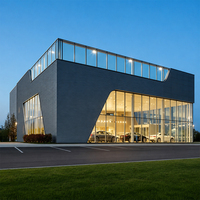Structure en acier à grande portée à construction rapide pour showroom automobile 4S, entrepôt métallique préfabriqué, structure en acier préfabriquée à vendre
