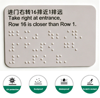 Panneaux de signalisation pour serrures de porte en acier inoxydable, conformes ADA, avec braille, 2,75 x 1,18 pouces, design moderne, durables, résistants aux rayures, pour bureau