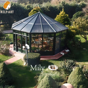 Décoration de cour extérieure Gazebo en métal pour jardin <span class=keywords><strong>Serre</strong></span> en <span class=keywords><strong>fer</strong></span> <span class=keywords><strong>forgé</strong></span> avec cadre en aluminium - Product Image 6