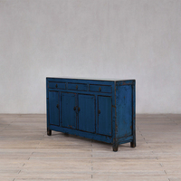 Armoire de rangement en bois massif, finition vieillie, faite à la main, écologique, durable, grande capacité, avec tiroirs et portes, pour salon et appartement