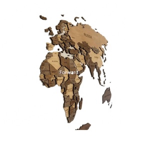 Carte du monde 3D en bois, grande carte <span class=keywords><strong>murale</strong></span> à piquer pour décoration <span class=keywords><strong>murale</strong></span> en bois - Product Image 4