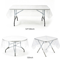 Nappe jetable en plastique gris clair, moderne, à bords cousus, résistante aux taches, pour mariage, baby shower, banquet, restaurant, événements