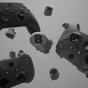 EXtremeRate Boutons d'action classiques gris clair et transparent avec symboles gris foncé, boutons ABXY pour manette Xbox Series X S - Product Image 5