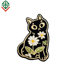 Gatto con toppa coltello Punk divertente distintivo ricamato ferro su Applique riparazione Patch ricamo personalizzato - Product Image 2