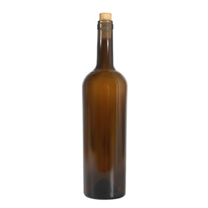 Vente chaude Bas Prix clair Ambre Rond <span class=keywords><strong>Vide</strong></span> Bouteille De <span class=keywords><strong>Vin</strong></span> 750ml Pas Cher Personnalisé Bouteilles De <span class=keywords><strong>Vin</strong></span> En Verre avec <span class=keywords><strong>Bouchon</strong></span> à Vendre - Product Image 2