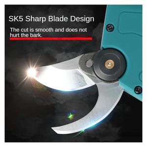 Cordless Pruning Shears 21V Brushless Motor Lithium Battery 25mm Cutting Capacity Right-Handed Steel Blade Blue - Product Image 4