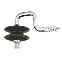 Zware paardenhek-schroef-in-isolator voor houten palen, 7mm draaibare katrol voor polyrope/polywire