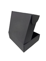 Boîtes en carton ondulé noir de luxe personnalisées avec logo, boîtes cadeaux haut de gamme pour l'expédition et l'emballage de parfums